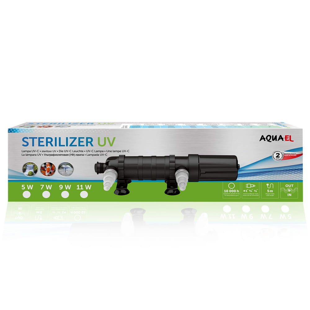 AQUAEL STERYLIZATOR UV PS-7W Lampa do oczka wodnego + GRATISY